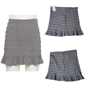 Ruffled Hem Black and White Mini skirt Juniors Size XL